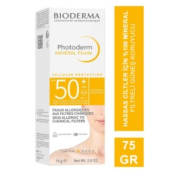Bioderma Photoderm SPF 50+ Mineral Fluide Çok Hassas Ciltler Yüksek Korumalı Mineral Güneş Koruyucu Krem 75 gr
