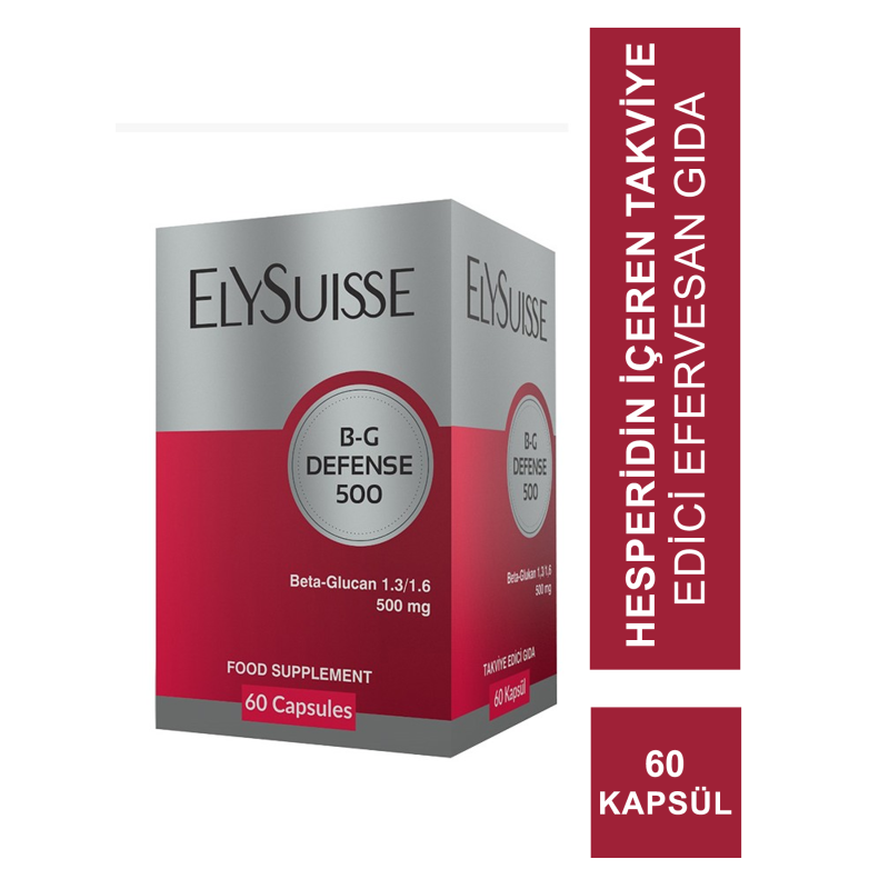 Elysuisse B-G Defense 500 mg Takviye Edici Gıda 60 Kapsül