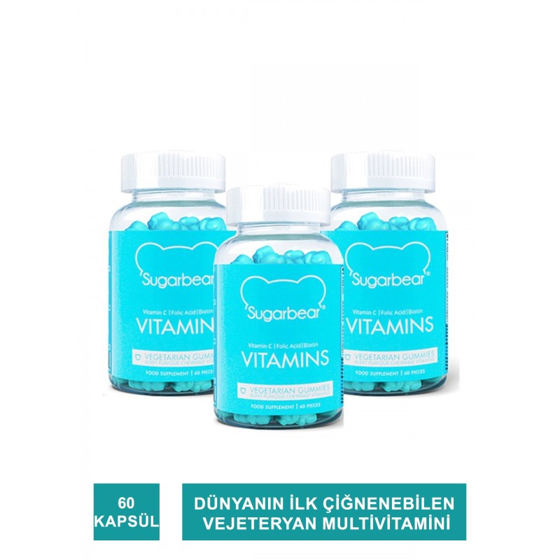 Sugarbear Vitamin 60 Kapsül 3 Adet Sugarbear Vitamin 60 Kapsül 3 Adet
