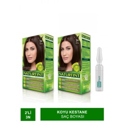 Naturtint 2'li Set 3n Koyu Kestane Saç Boyası Alana MartıDerm The Originals Flash 1 Ampul Hediye