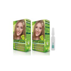 Naturtint 2'li Set 8 N Buğday Sarısı kalıcı Saç Boyası Alana martiderm Flash Ampül
