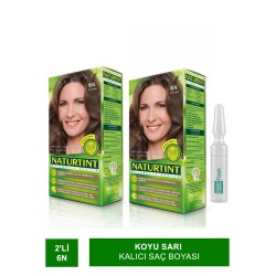 NATURTINT 2'li Set 6 N Koyu Sarı kalıcı Saç Boyası Alana martiderm Flash Ampül