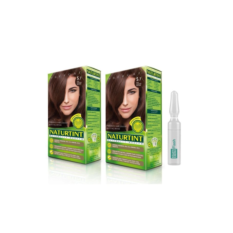 NATURTINT 2'li Set 5.7 Açık Çikolata Kestane Kalıcı Saç Boyası