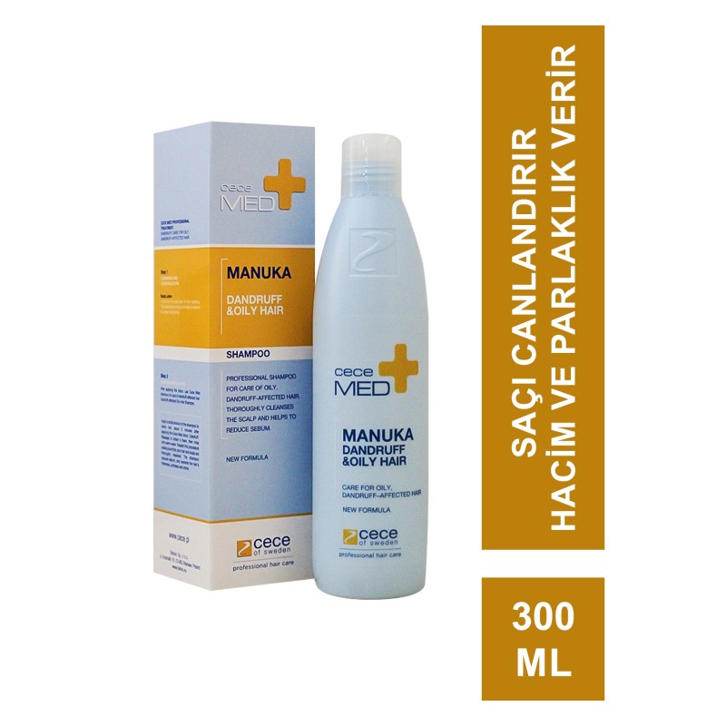 CeceMed Manuka Dandruff & Oily Hair Shampoo Yağlı Saçlar İçin Kepek Karşıtı Şampuan 300 ml