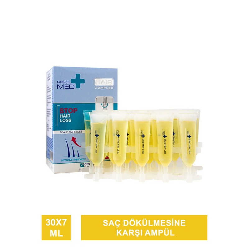CeceMed Stop Hair Loss Scalp Ampoules Saç Dökülme Karşıtı Ampul 30x7ml CeceMed Stop Hair Loss Scalp Ampoules Saç Dökülme Karşıtı Ampul 30x7ml