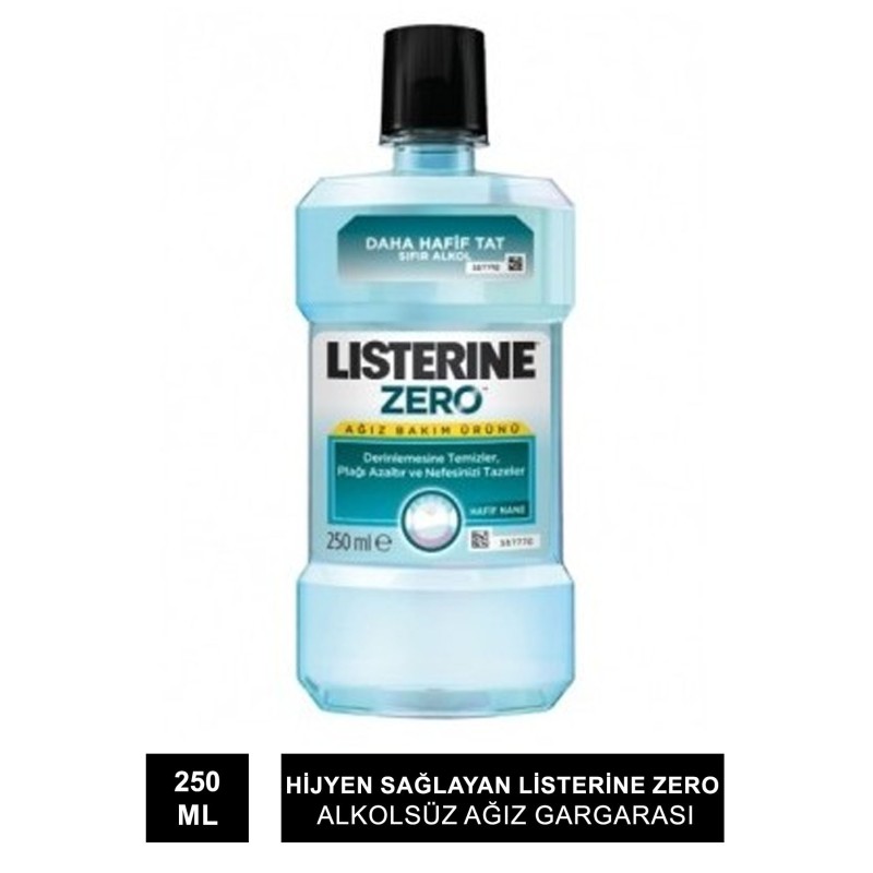Listerine Zero Alkolsüz Ağız Gargarası 250 ml - Hafif Nane