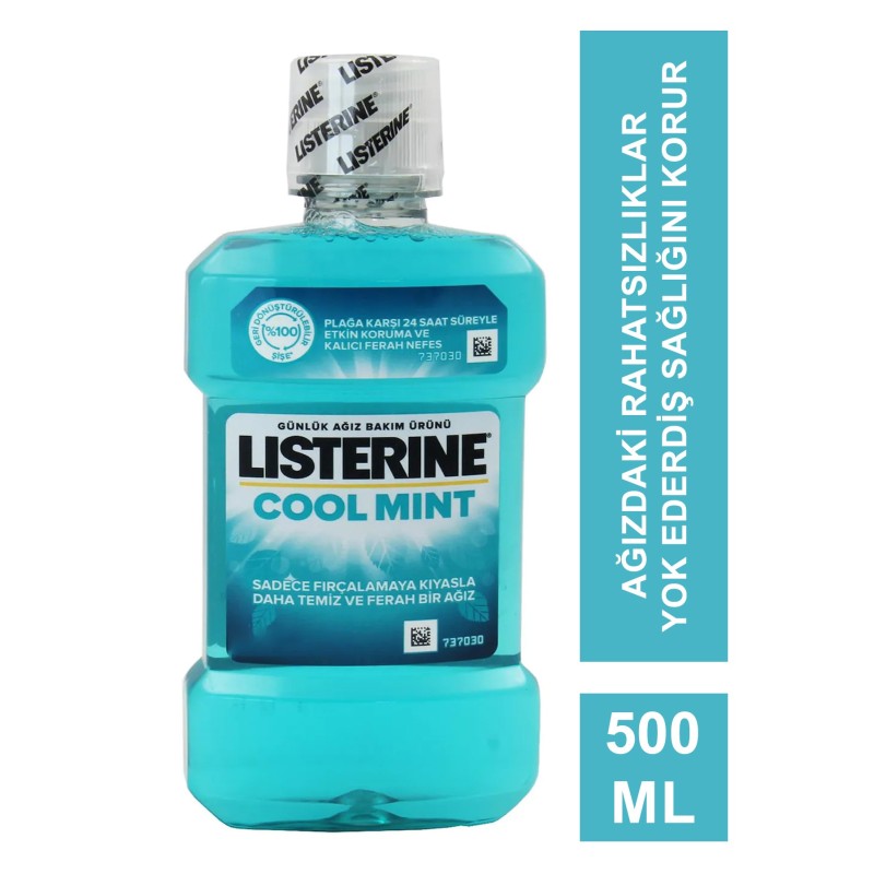 Listerine Cool Mint Ağız Gargarası 500 ml - Nane Aromalı Listerine Cool Mint Ağız Gargarası 500 ml - Nane Aromalı