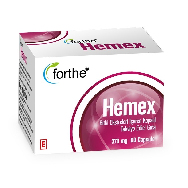 Forthe Hemex Bitki Ekstreleri İçeren Takviye Edici Gıda 60 Kapsül Forthe Hemex Bitki Ekstreleri İçeren Takviye Edici Gıda 60 Kapsül