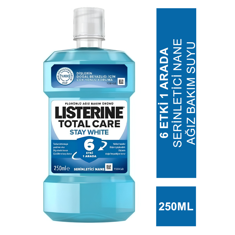 Listerine Total Care Stay White Ağız Gargarası 250 ml - Serinletici Nane Listerine Total Care Stay White Ağız Gargarası 250 ml - Serinletici Nane