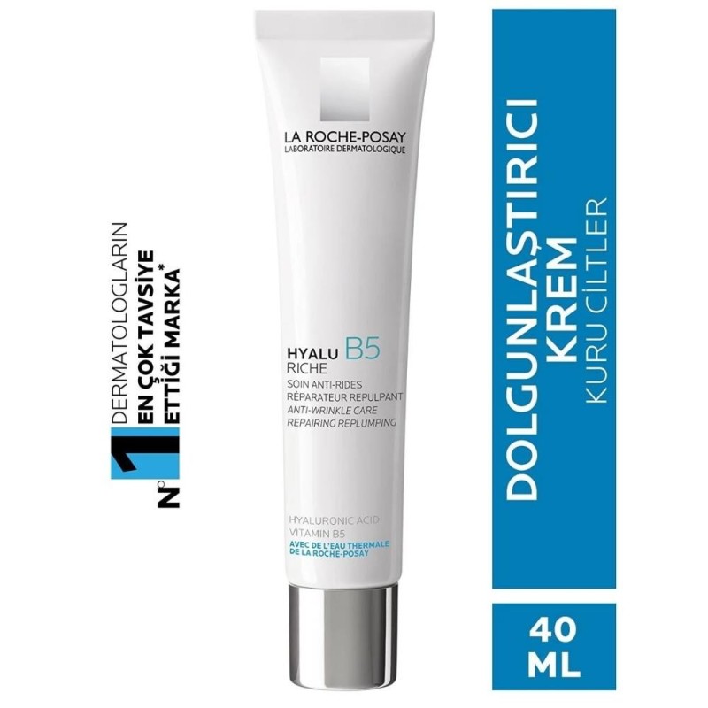 La Roche Posay Hyalu B5 Rich Cream Kuru Ciltler için Dolgunlaştırıcı Krem 40 ml (S.K.T 12-2023) La Roche Posay Hyalu B5 Rich Cream Kuru Ciltler için Dolgunlaştırıcı Krem 40 ml (S.K.T 12-2023)