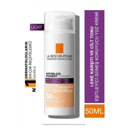 La Roche Posay Anthelios Pigment Correct Light Spf 50+ 50ml Leke Karşıtı ve Cilt Tonu Eşitleyici Güneş Koruyucu Yüz Kremi