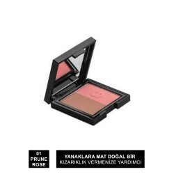 Sensilis Hydrablush Bi-Colour Moisturizing Blusher Naturel/Pembe Allık 01 ( Prune/Rose)