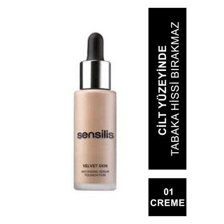 Sensilis Velvet Skin Antiaging Serum Fondöten 01 ( Creme ) 30 ml