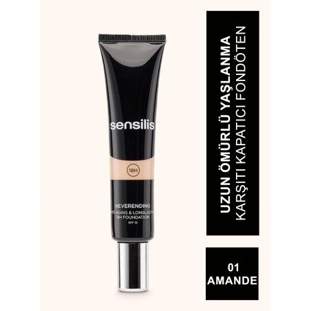 Sensilis Neverending Antiaging & Longlasting Fondöten Spf15 01 ( Amande ) 30 ml