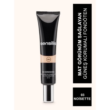 Sensilis Neverending Antiaging & Longlasting Fondöten Spf15 03 ( Noisette ) 30 ml