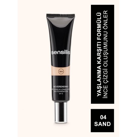 Sensilis Neverending Antiaging & Longlasting Fondöten Spf15 04 ( Sand ) 30 ml
