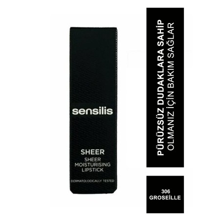 Sensilis Sheer Moisturizing Lipstick Ruj 306 ( Groseille ) 3,5 ml
