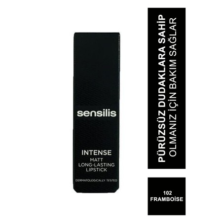 Sensilis Intense Matt Long-Lasting Lipstick Ruj 102 ( Framboise ) 3,5 ml