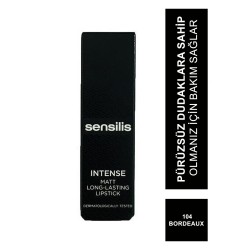 Sensilis Intense Matt Long-Lasting Lipstick Ruj 104 Bordeaux 3,5 ml