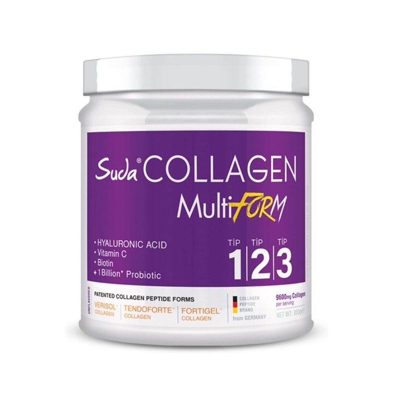 Suda Collagen + Probiyotik Multiform Toz Kutu Takviye Edici Gıda 300 gr Suda Collagen + Probiyotik Multiform Toz Kutu Takviye Edici Gıda 300 gr