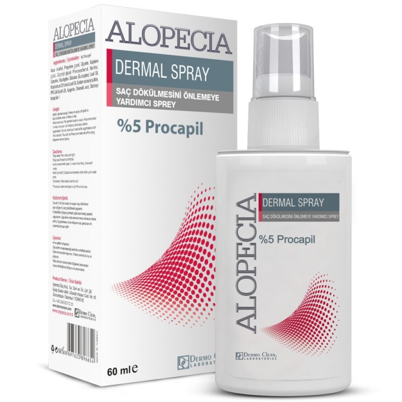 Dermo Clean Alopecia Anti Hair Loss Dermal Sprey ( Saç Dökülme Önleyici Sprey ) 60 ml