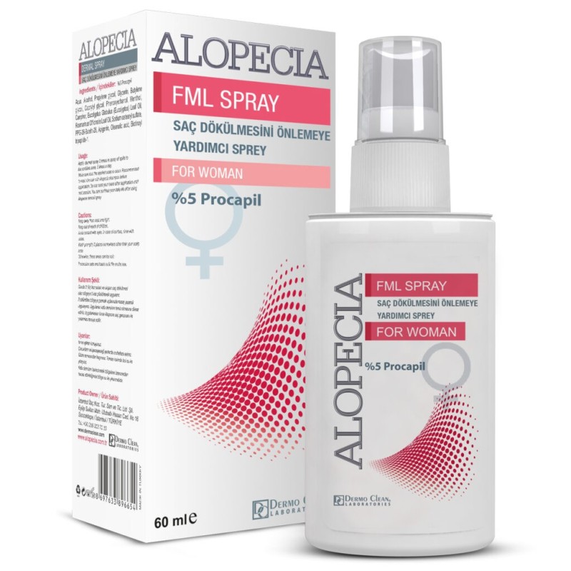 Dermo Clean Alopecia Anti Hair Loss FML Sprey ( Saç Dökülme Önleyici Sprey ) for Women 60 ml