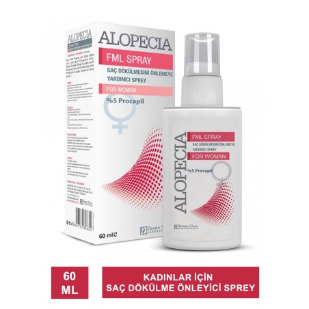 Dermo Clean Alopecia Anti Hair Loss FML Sprey Saç Dökülme Önleyici Sprey for Women 60 ml