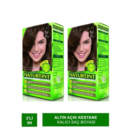 Naturtint Kalıcı Saç Boyası 5G Altın Açık Kestane 165 ml + Martiderm Flash Ampül