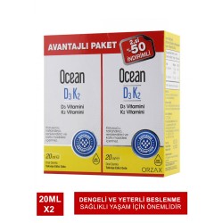 Ocean D3K2 Damla 20ml x 2 Adet  Avantajlı Paket