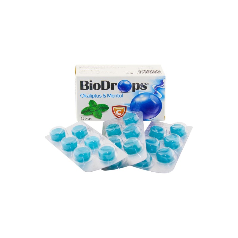 BioDrops Okaliptus & Mentol 18 Pastil