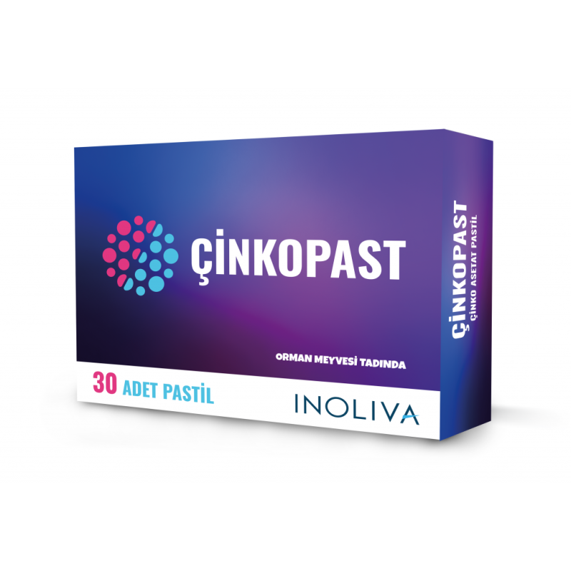 Inoliva Çinkopast Orman Meyveli 30 Pastil | 15 mg Inoliva Çinkopast Orman Meyveli 30 Pastil | 15 mg