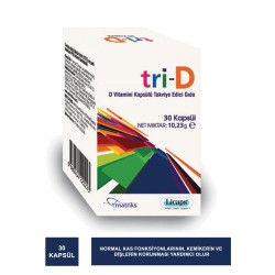 Tri-D D Vitamini Takviye Edici Gıda 30 Kapsül
