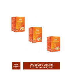 Ocean Vitamin C 1000 mg 30 Tablet x 3 Adet (S.K.T 09-2023)