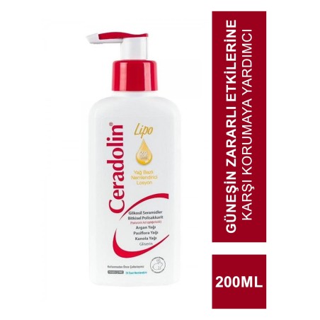 Ceradolin Lipo Yağ Bazlı Nemlendirici Losyon 200ml (S.K.T 10-2024)