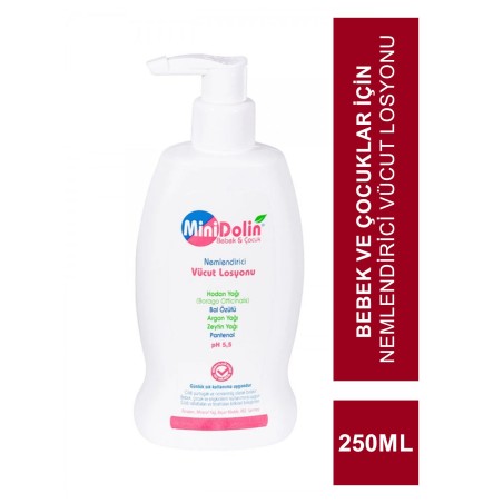 Minidolin Bebek & Çocuk Nemlendirici Vücut Losyonu 250ml (S.K.T 11-2024)