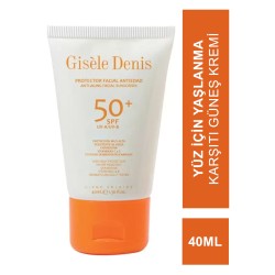 Gisele Denis Anti Aging Facial Sunscreen SPF50+ Yüz İçin Yaşlanma Karşıtı Güneş Koruma Kremi 40 ml