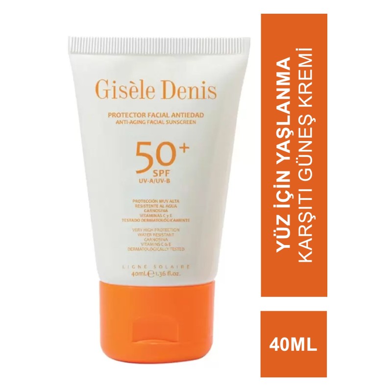 Gisele Denis Anti Aging Facial Sunscreen SPF50+ Yüz İçin Yaşlanma Karşıtı Güneş Koruma Kremi 40 ml Gisele Denis Anti Aging Facial Sunscreen SPF50+ Yüz İçin Yaşlanma Karşıtı Güneş Koruma Kremi 40 ml