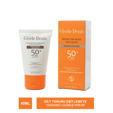 Gisele Denis Color Facial Suncreen Spf50+ Medium-Dark ( Yüz İçin Güneş Koruma Kremi ) 40 ml