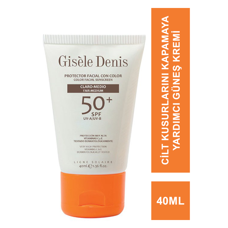 Gisele Denis Color Facial Suncreen Spf50+ Fair/Medium Yüz İçin Renkli Güneş Koruma Kremi 40 ml Gisele Denis Color Facial Suncreen Spf50+ Fair/Medium Yüz İçin Renkli Güneş Koruma Kremi 40 ml