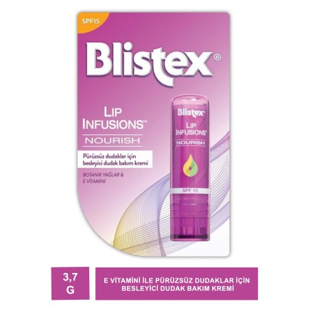 Blistex Lip Infusions Nourish Spf15 ( Pürüzsüz Dudaklar İçin Besleyici Dudak Kremi ) 3.7g