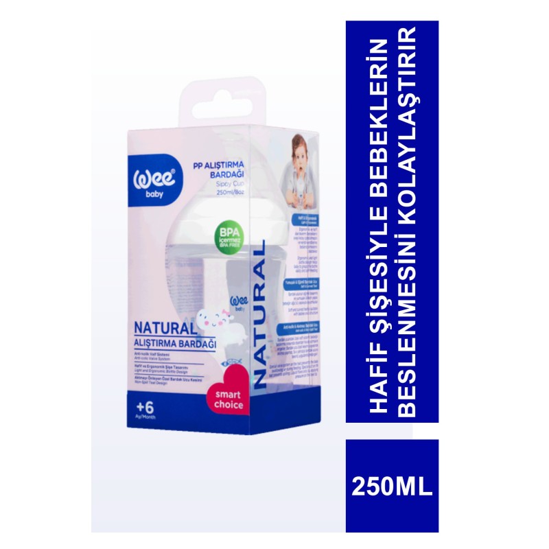 Wee PP Alıştırma Bardağı 6+ Ay 250 ml ( 297 )