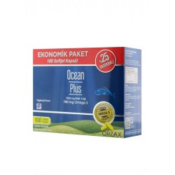 Ocean Plus 1200mg Limon Aromalı Takviye Edici 100 Kapsül | Ekonomik Paket