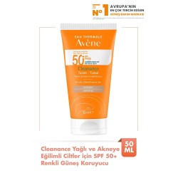 Avene Spf 50+ Cleanance Tinted Yağlı ve Akneye Eğilimli Ciltler için Renkli Güneş Koruyucu 50 ml