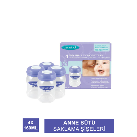 Lansinoh Anne Sütü Saklama Şişeleri 4 x 160ml