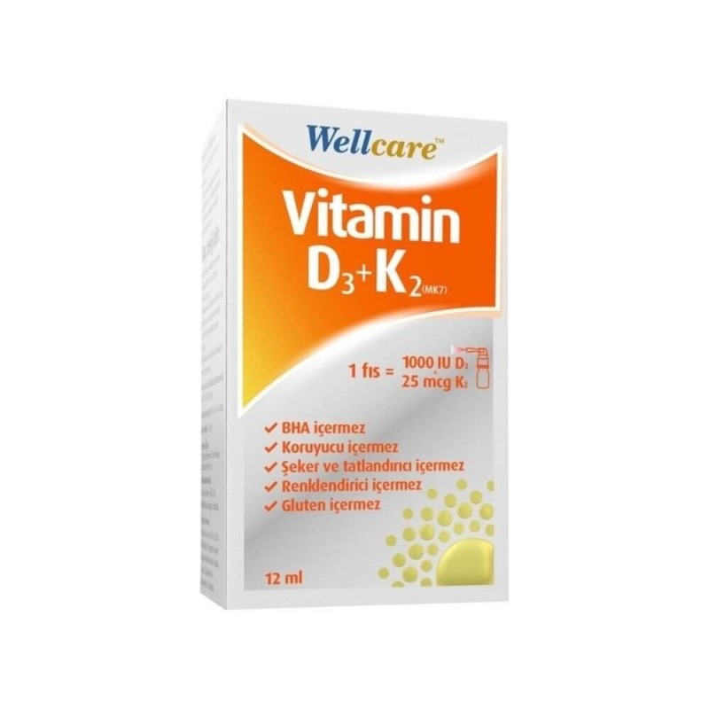 Wellcare D3K2 Sprey 12 ml
