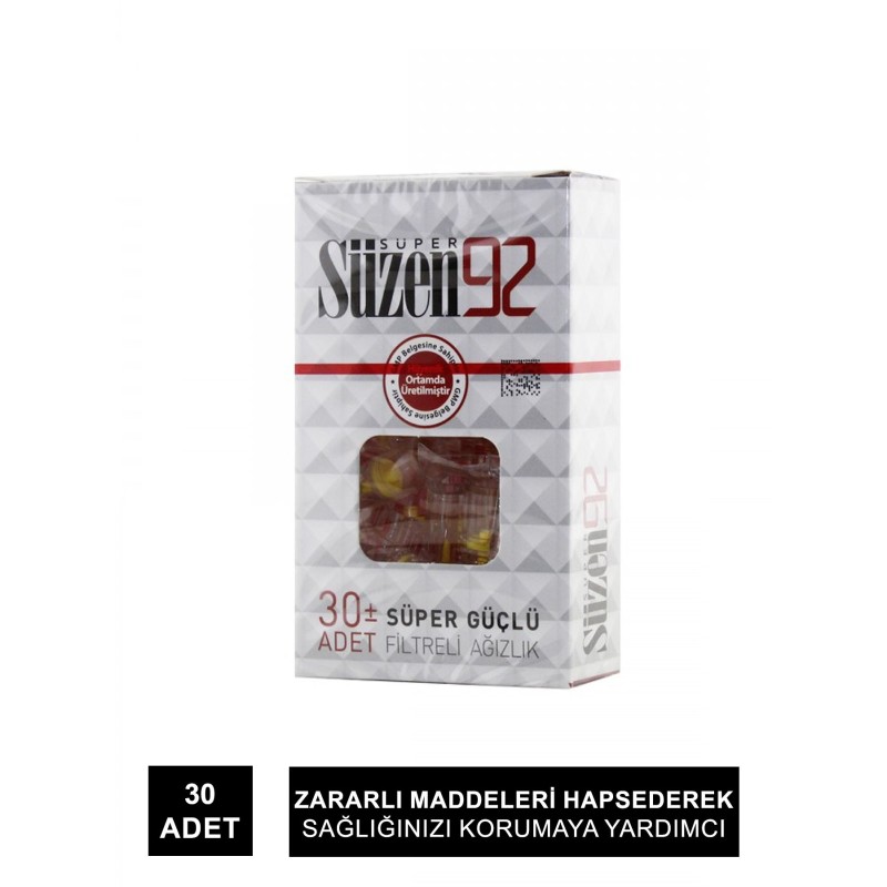 Süper Süzen 92 Filtreli Ağızlık 30 Adet Süper Süzen 92 Filtreli Ağızlık 30 Adet