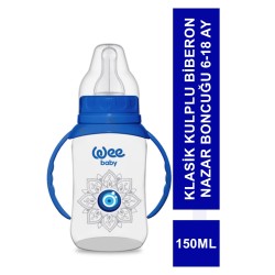 Wee Baby Klasik Kulplu PP Biberon Nazar Boncuğu 6-18 Ay 150 ml ( 260 )