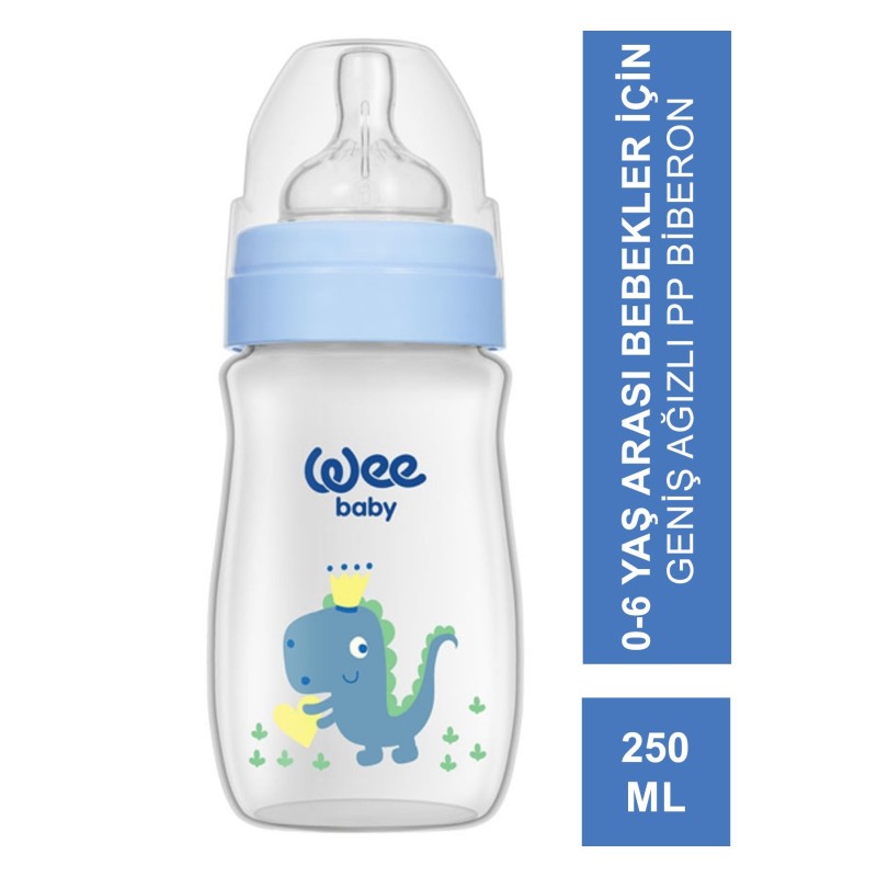 Wee Klasik Geniş Ağızlı PP Biberon 0-6 Ay 250 ml (136 )