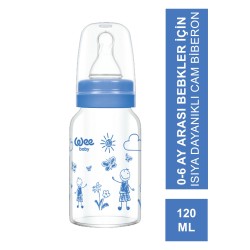 Wee Isıya Dayanıklı Cam Biberon 0-6 Ay 120 ml ( 770 )