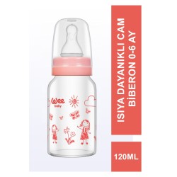 Wee Baby  Isıya Dayanıklı Cam Biberon 0-6 Ay 120 ml ( 770 )